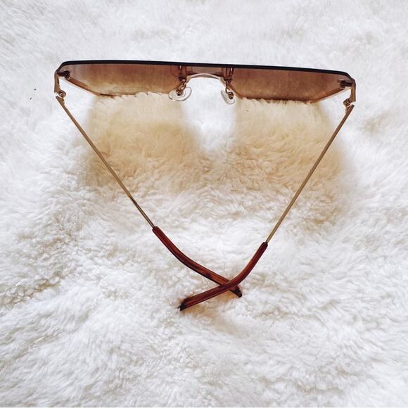 Kalia Clear Brown Rimless Sleek Sunglasses - Picture 11 of 11